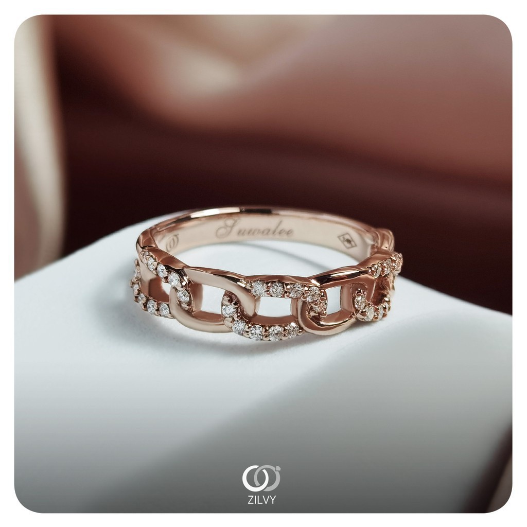 Zilvy - แหวนหญิงเพชรน้ำร้อย 0.30 กะรัต (GR1207)