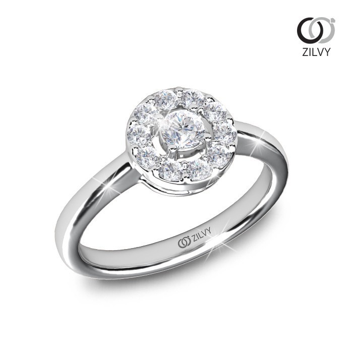 Zilvy - แหวนหญิงเพชรน้ำร้อย 0.30 กะรัต (GR1250)