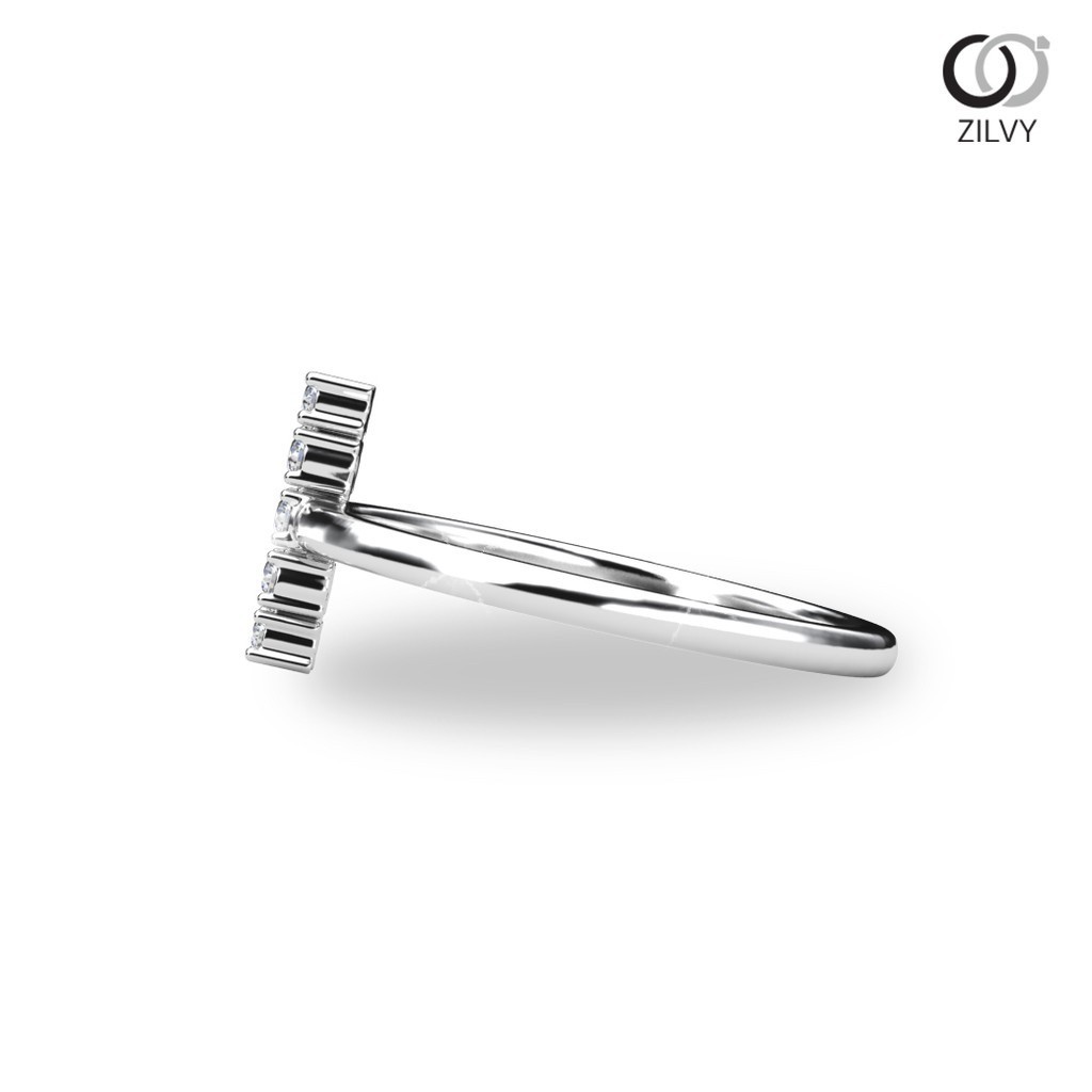 Zilvy - แหวนหญิงเพชรน้ำร้อย 0.08 กะรัต ตัวเรือน White Gold  (GR1202)