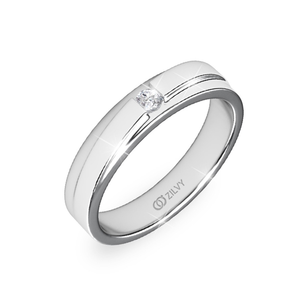 Zilvy - แหวนหญิงเพชรน้ำร้อย 0.05 กะรัต (GR869)