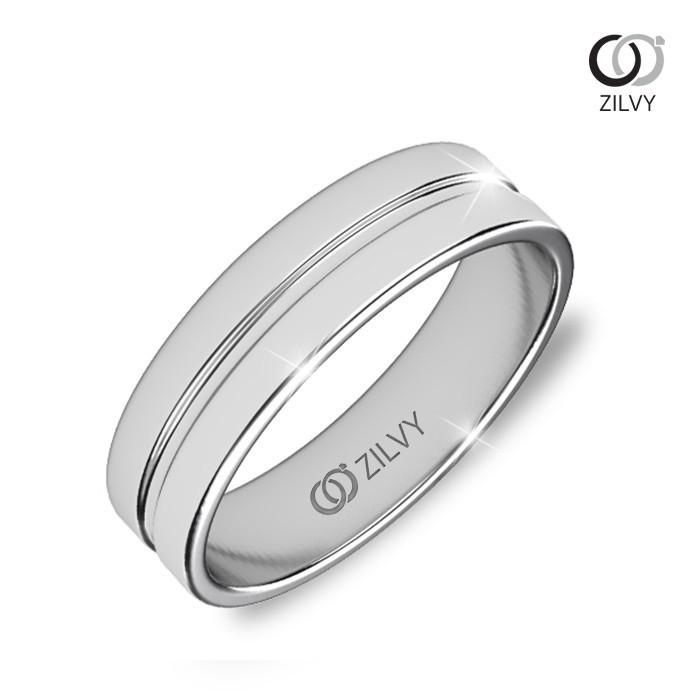 Zilvy - แหวนคู๋ตัวเรือน White Gold  เพชรแท้ เพชรน้ำร้อย