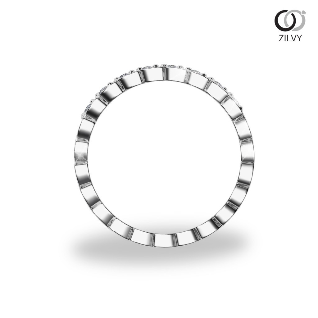 Zilvy - แหวนหญิงเพชรน้ำร้อย 0.08 กะรัต ตัวเรือน White Gold  (GR1201)