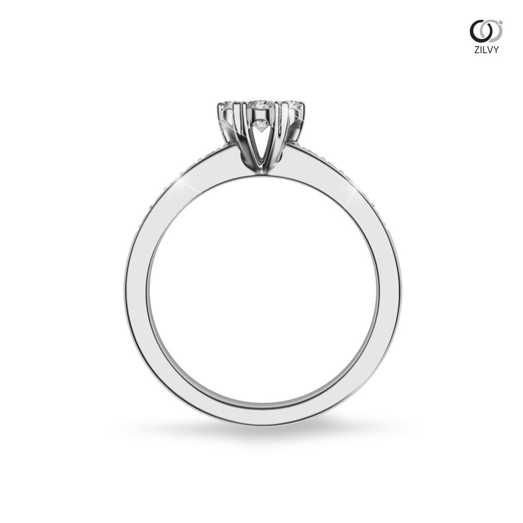 Zilvy  - แหวนหญิงเพชรน้ำร้อย 0.32 กะรัต (GR503)