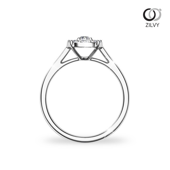 Zilvy - แหวนหญิงเพชรน้ำร้อยน้ำหนักรวม 0.30 กะรัต (GR1251)