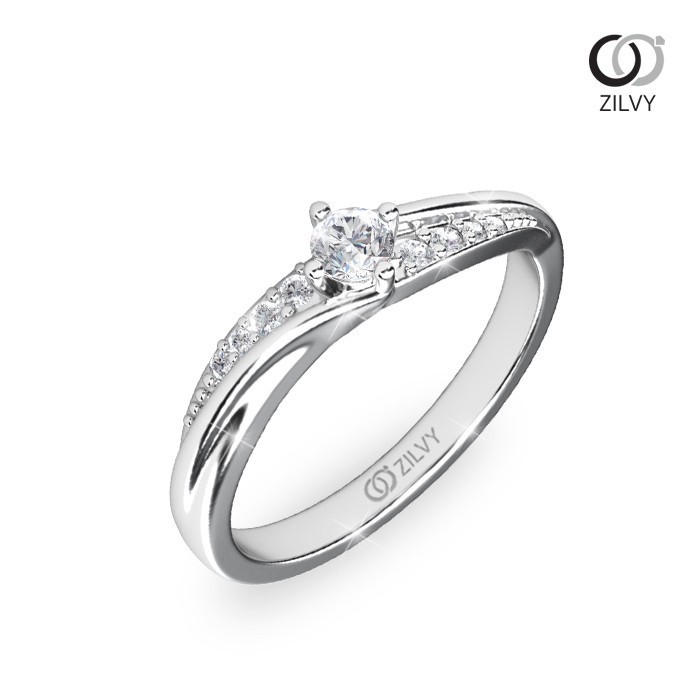 Zilvy - แหวนหญิงเพชรน้ำร้อย 0.18 กะรัต (GR887)