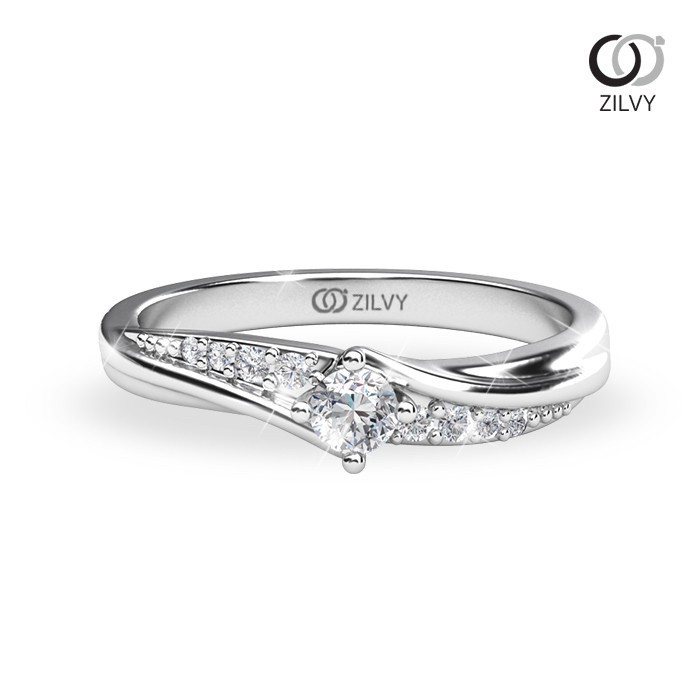 Zilvy - แหวนหญิงเพชรน้ำร้อย 0.18 กะรัต (GR887)