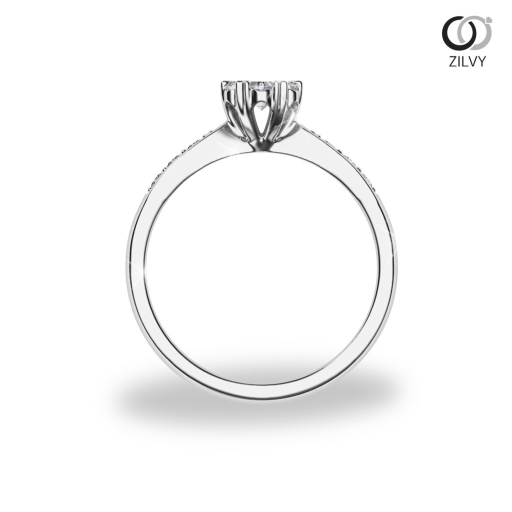 Zilvy - แหวนหญิงเพชรน้ำร้อย 0.31 กะรัต ตัวเรือน White Gold  (GR1178)