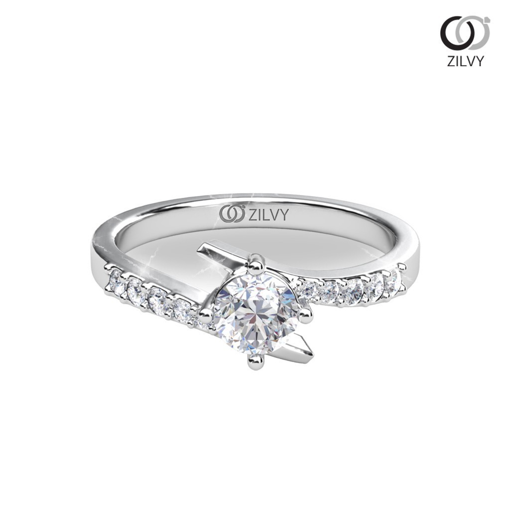 Zilvy - แหวนหญิงเพชรน้ำร้อย 0.56 กะรัต (GR1252)