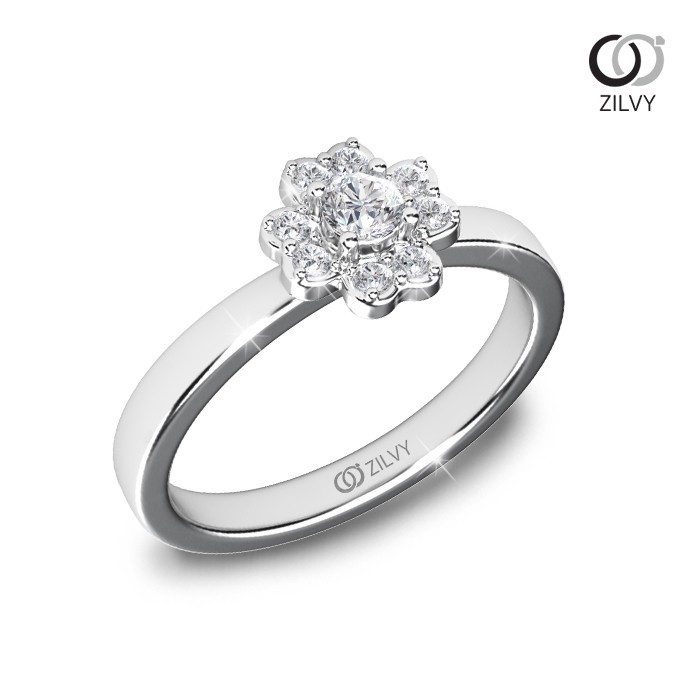 Zilvy - แหวนหญิงเพชรน้ำร้อย 0.15 กะรัต (GR889)