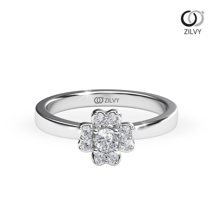 Zilvy - แหวนหญิงเพชรน้ำร้อย 0.15 กะรัต (GR889)