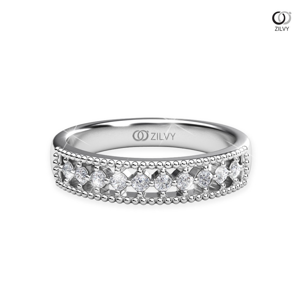 Zilvy - แหวนหญิงเพชรน้ำร้อย 0.10 กะรัต (GR904)
