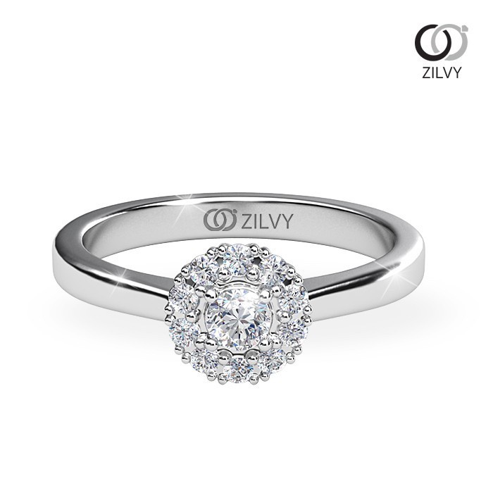 Zilvy - แหวนหญิงเพชรน้ำร้อย 0.17 กะรัต (GR975)
