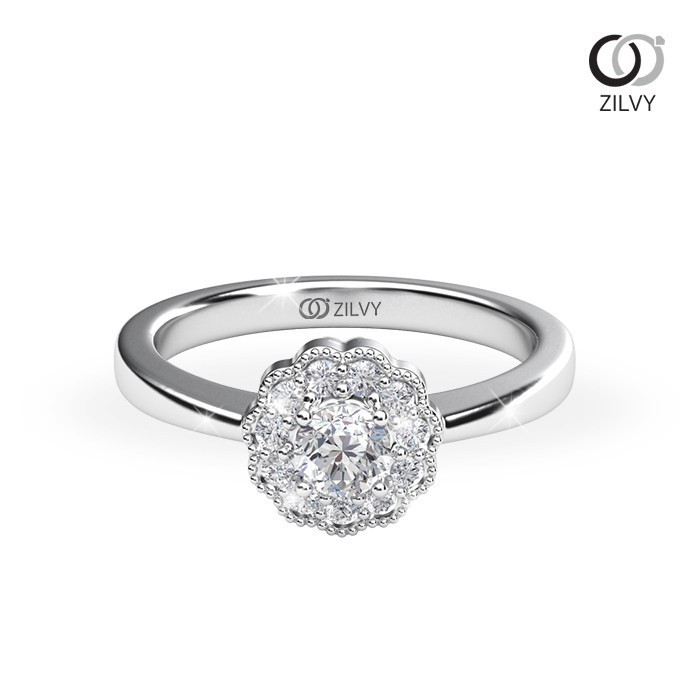 Zilvy - แหวนหญิงเพชรน้ำร้อย 0.31 กะรัต (GR891)