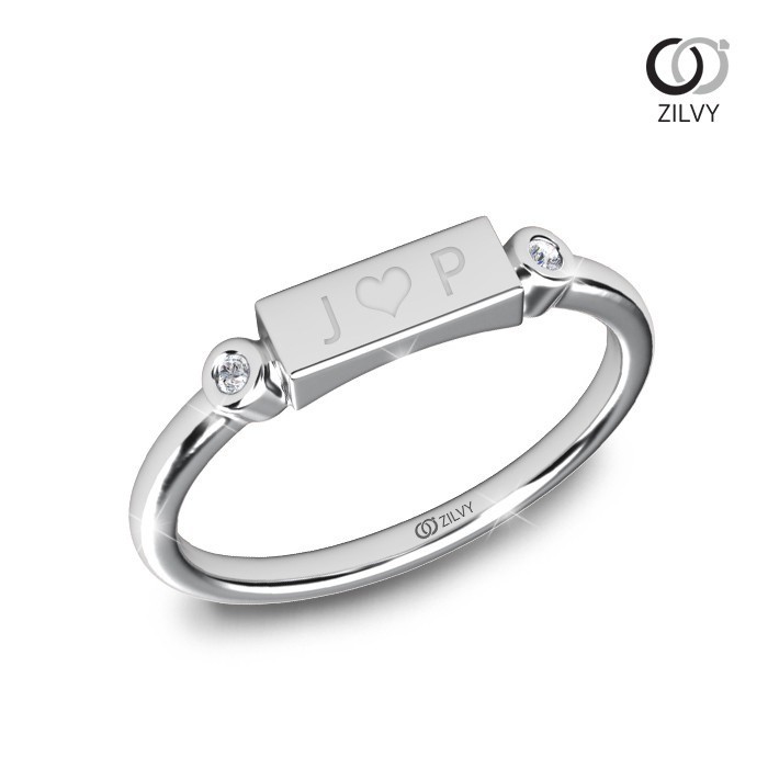 Zilvy - แหวนหญิงเพชรน้ำร้อย 0.02 กะรัต (GR1184)