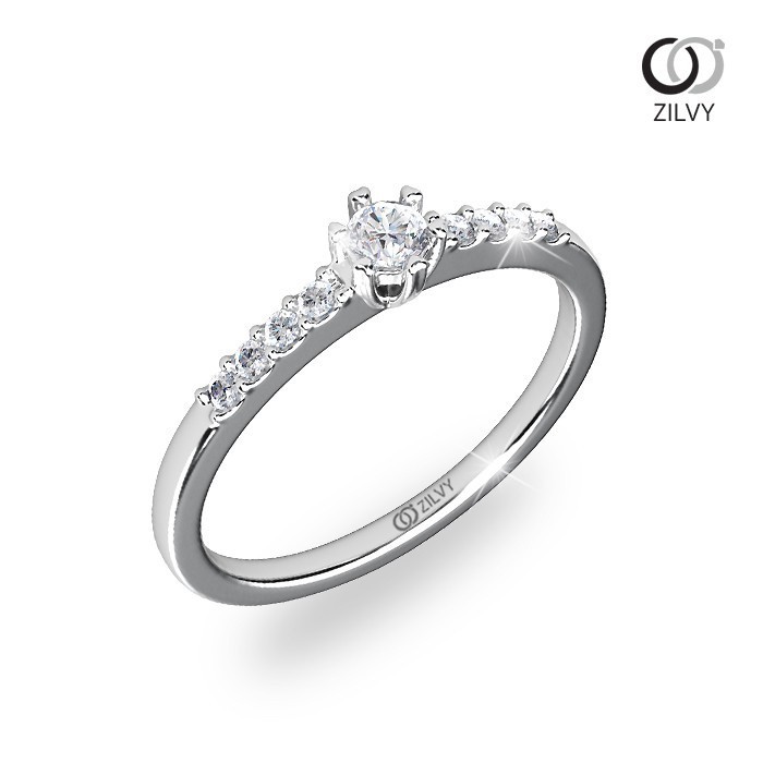 Zilvy - แหวนหญิงเพชรน้ำร้อย 0.18 กะรัต (GR1056)
