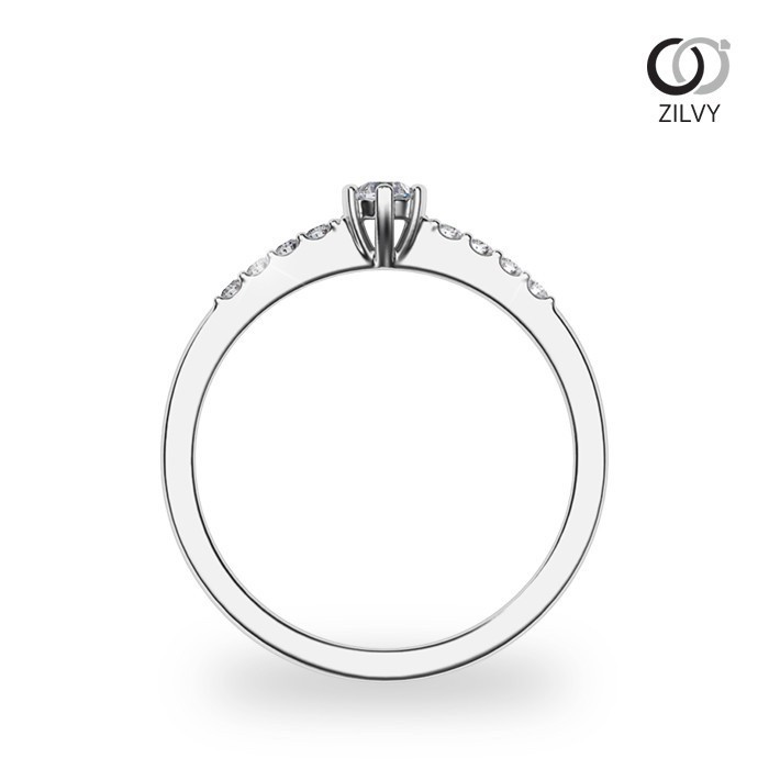Zilvy - แหวนหญิงเพชรน้ำร้อย 0.18 กะรัต (GR1056)