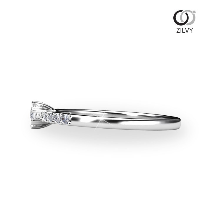 Zilvy - แหวนหญิงเพชรน้ำร้อย 0.18 กะรัต (GR1056)
