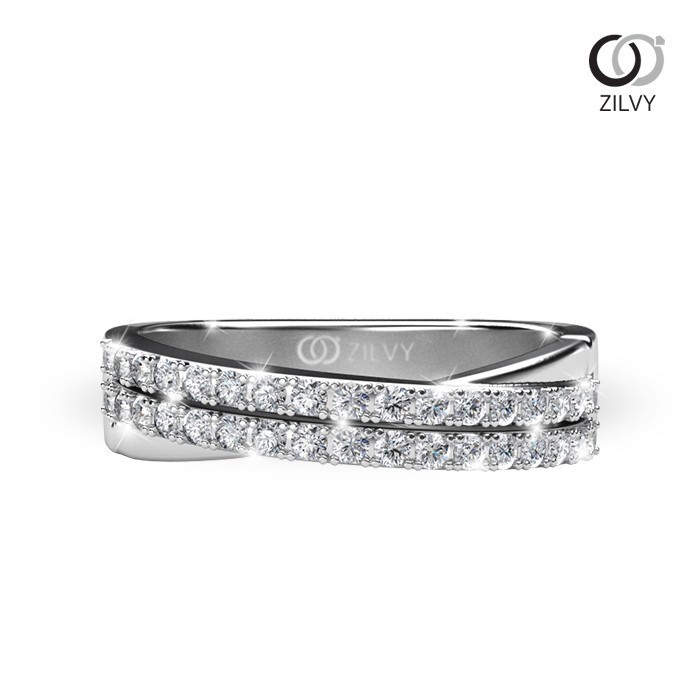 Zilvy - แหวนหญิงเพชรน้ำร้อย 0.34 กะรัต ตัวเรือน White Gold  (GR321)