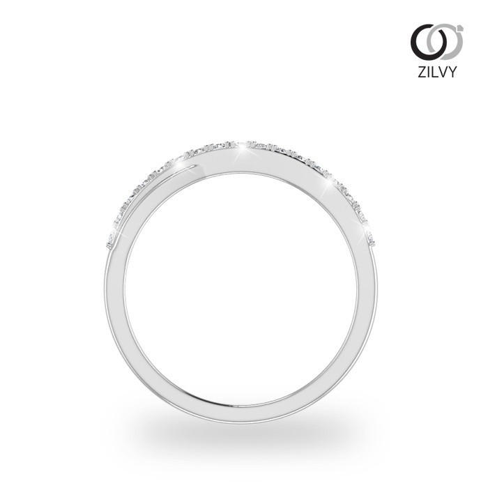 Zilvy - แหวนหญิงเพชรน้ำร้อย 0.34 กะรัต ตัวเรือน White Gold  (GR321)