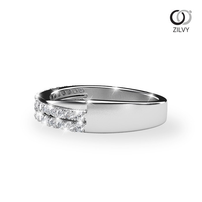 Zilvy - แหวนหญิงเพชรน้ำร้อย 0.34 กะรัต ตัวเรือน White Gold  (GR321)