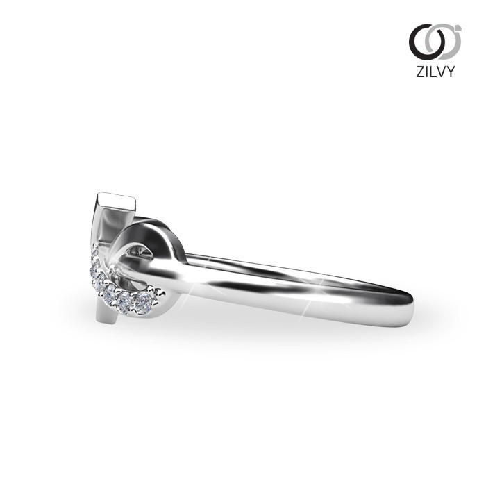 Zilvy - แหวนหญิงเพชรน้ำร้อย 0.10 กะรัต (GR1038)