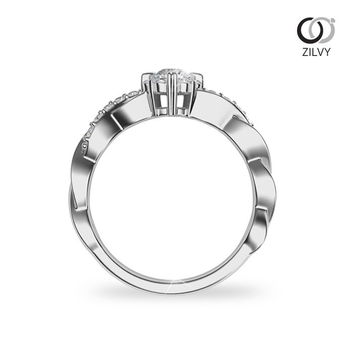 Zilvy - แหวนหญิงเพชรน้ำร้อย 0.18 กะรัต (GR651)