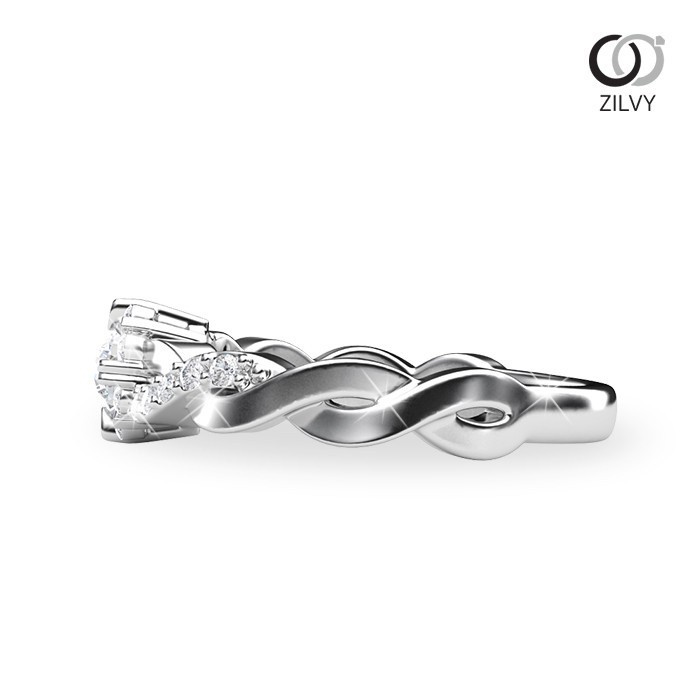 Zilvy - แหวนหญิงเพชรน้ำร้อย 0.18 กะรัต (GR651)