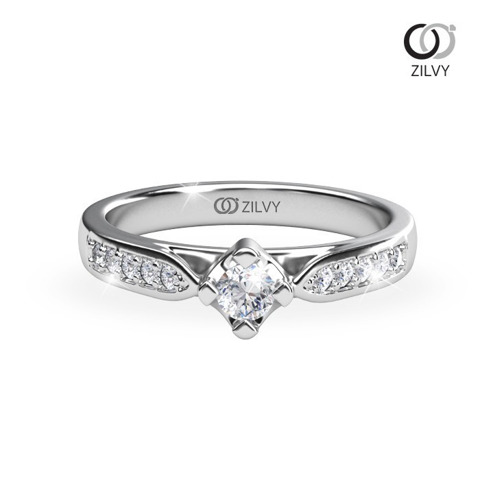Zilvy - แหวนหญิงเพชรน้ำร้อย 0.20 กะรัต (GR1074)