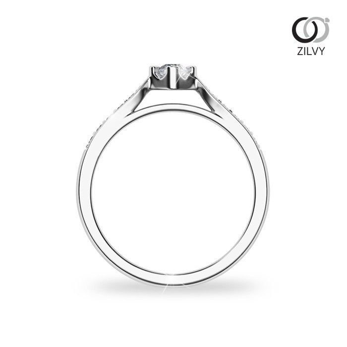Zilvy - แหวนหญิงเพชรน้ำร้อย 0.20 กะรัต (GR1074)