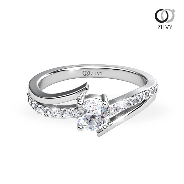 Zilvy - แหวนหญิงเพชรน้ำร้อย 0.44 กะรัต (GR982)