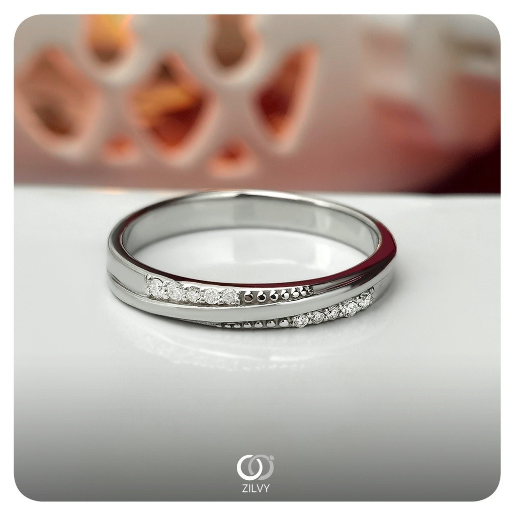 Zilvy - แหวนหญิงเพชรน้ำร้อย 0.10 กะรัต (GR854)