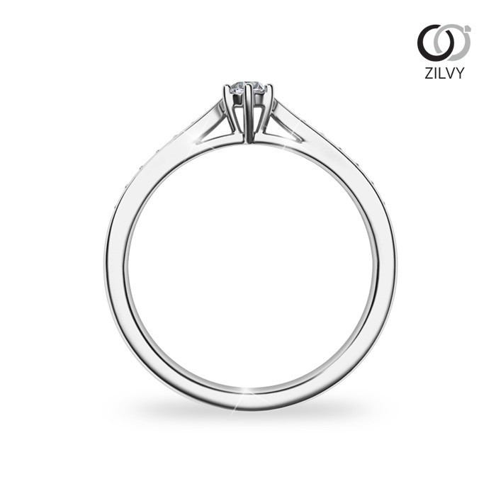 Zilvy - แหวนหญิงเพชรน้ำร้อย 0.20 กะรัต (GR1027)