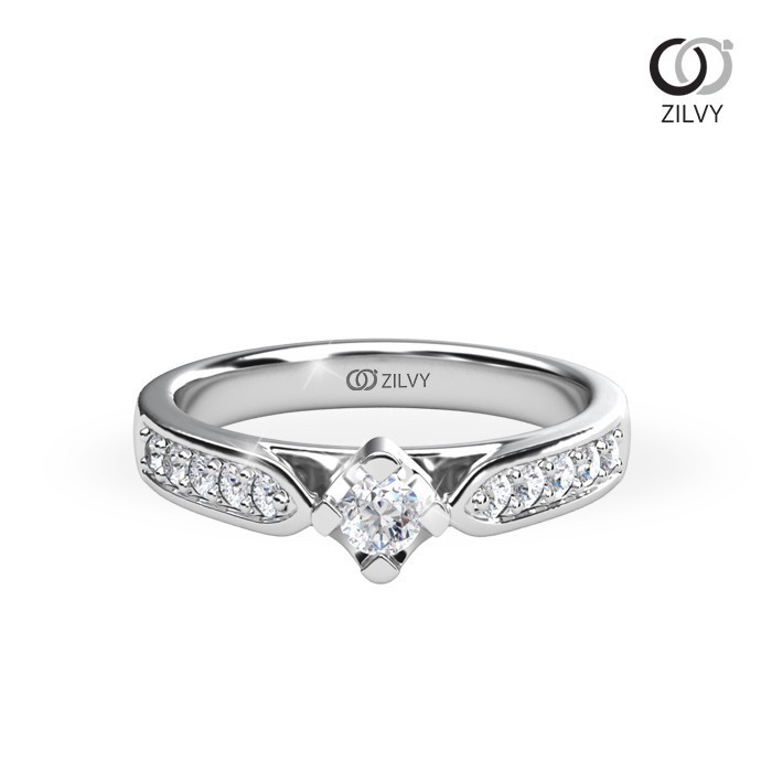 Zilvy - แหวนหญิงเพชรน้ำร้อย 0.30 กะรัต (GR1243)