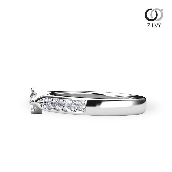 Zilvy - แหวนหญิงเพชรน้ำร้อย 0.30 กะรัต (GR1243)