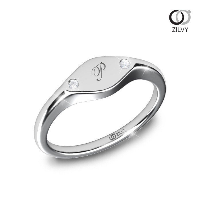 Zilvy - แหวนหญิงเพชรน้ำร้อย 0.02 กะรัต (GR1186)