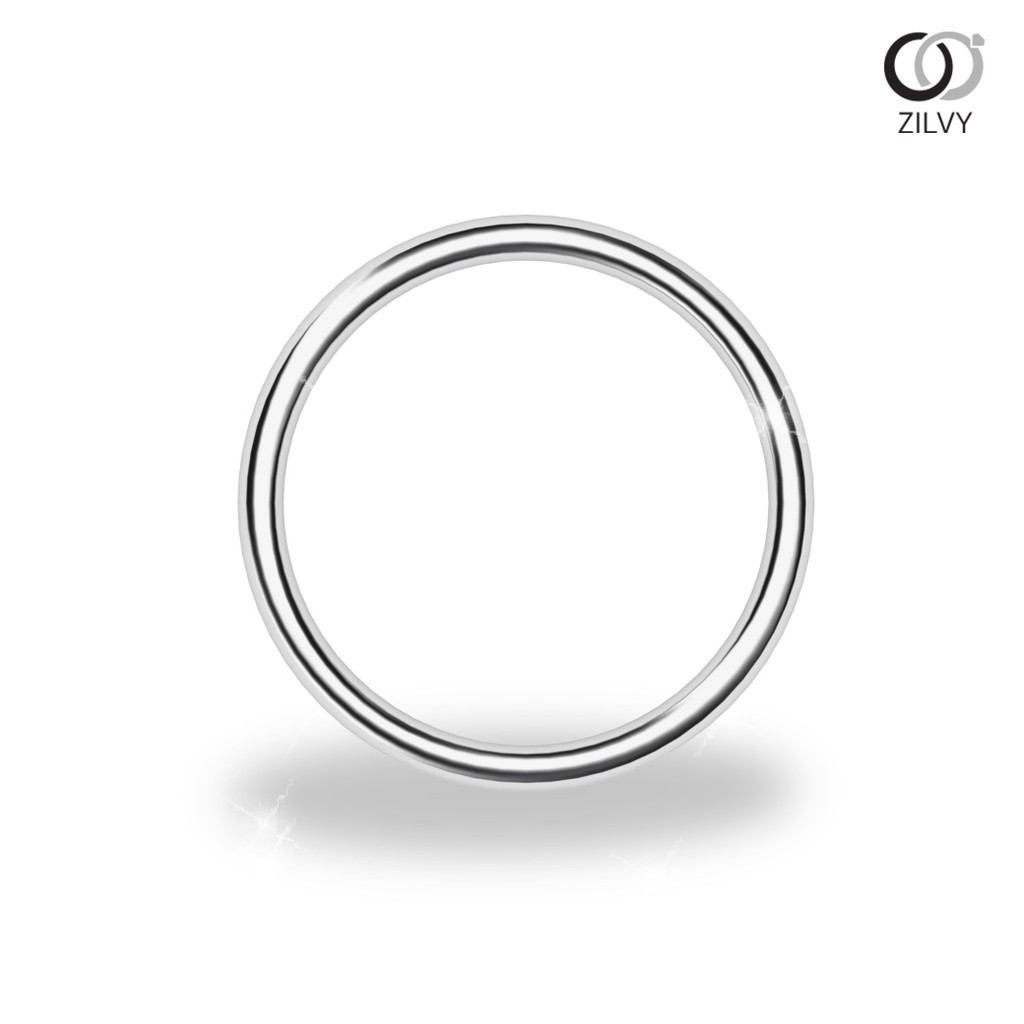 Zilvy  - แหวน White Gold 2 MM (BR335)