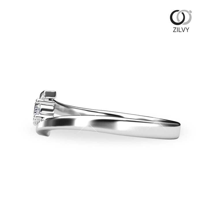 Zilvy - แหวนหญิงเพชรน้ำร้อย 0.10 กะรัต (GR1070)