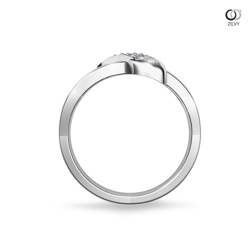 Zilvy - แหวนหญิงเพชรน้ำร้อย 0.12 กะรัต ตัวเรือน White Gold  (GR1289)