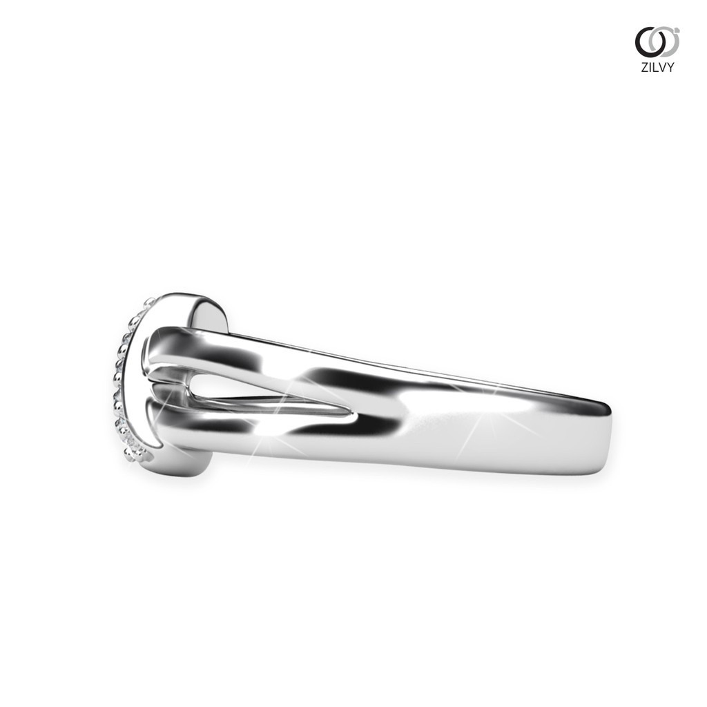 Zilvy - แหวนหญิงเพชรน้ำร้อย 0.12 กะรัต ตัวเรือน White Gold  (GR1289)