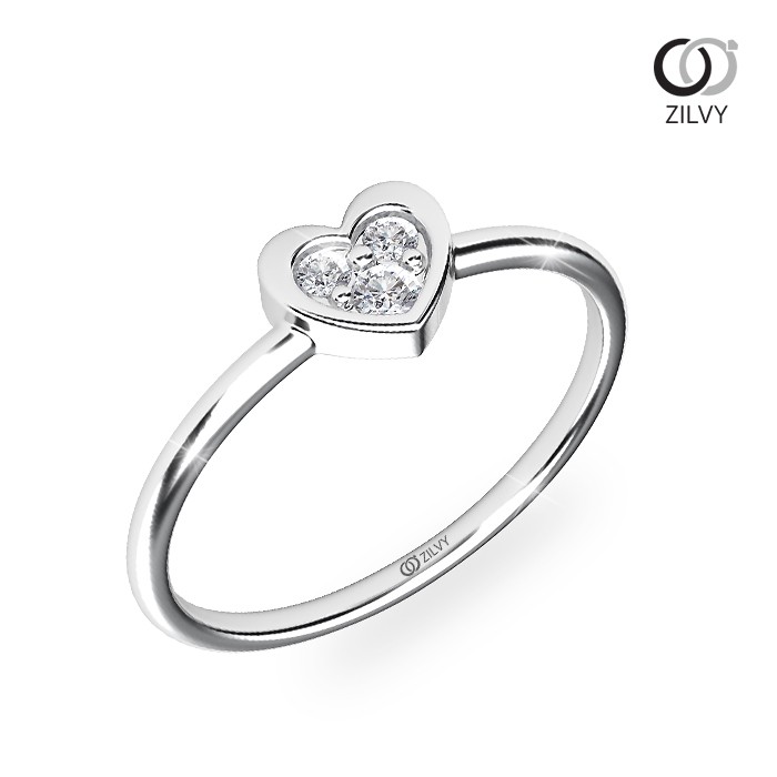 Zilvy Minimal Ring - แหวนหญิงเพชรน้ำร้อย 0.05 กะรัต (GR811)