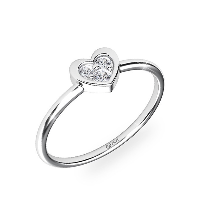 Zilvy Minimal Ring - แหวนหญิงเพชรน้ำร้อย 0.05 กะรัต (GR811)