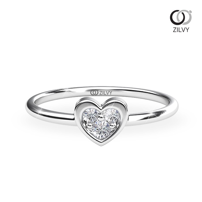 Zilvy Minimal Ring - แหวนหญิงเพชรน้ำร้อย 0.05 กะรัต (GR811)