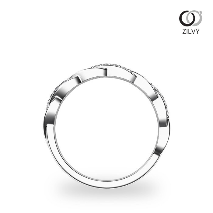 Zilvy Minimal Ring - แหวนหญิงเพชรน้ำร้อย 0.15 กะรัต (GR809)