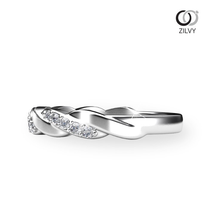 Zilvy Minimal Ring - แหวนหญิงเพชรน้ำร้อย 0.15 กะรัต (GR809)