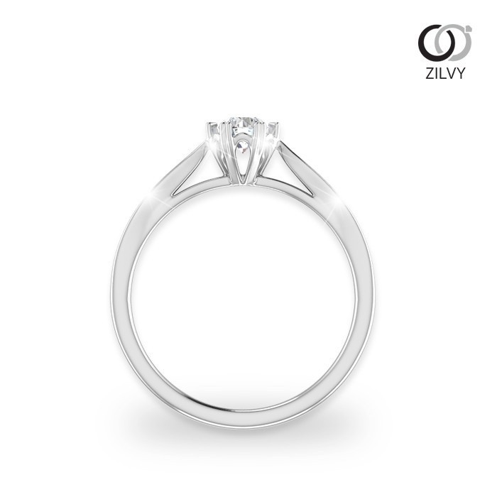 ZILVY แหวนเพชรชู 0.20 กะรัต น้ำร้อย (GR483)