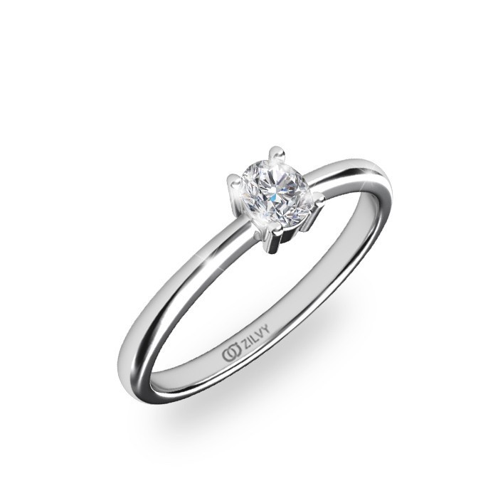 Zilvy - แหวนหญิงเพชรน้ำร้อย  0.07-0.10 กะรัต ตัวเรือน White Gold  (GR351)