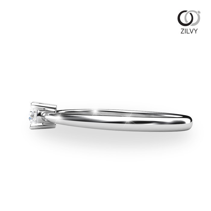 Zilvy - แหวนหญิงเพชรน้ำร้อย  0.07-0.10 กะรัต ตัวเรือน White Gold  (GR351)