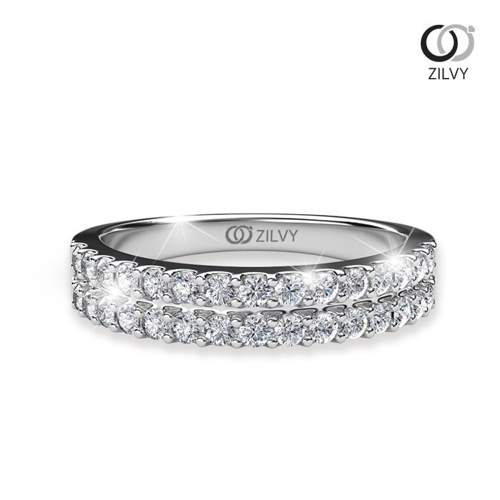 Zilvy - แหวนหญิงเพชรน้ำร้อย 0.60 กะรัต ตัวเรือน White Gold (GR459)