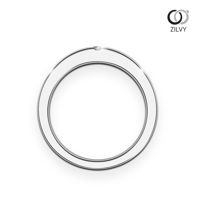 ZILVY แหวนเพชร 0.05 กะรัต น้ำร้อย ตัวเรือน White Gold  (GR637)