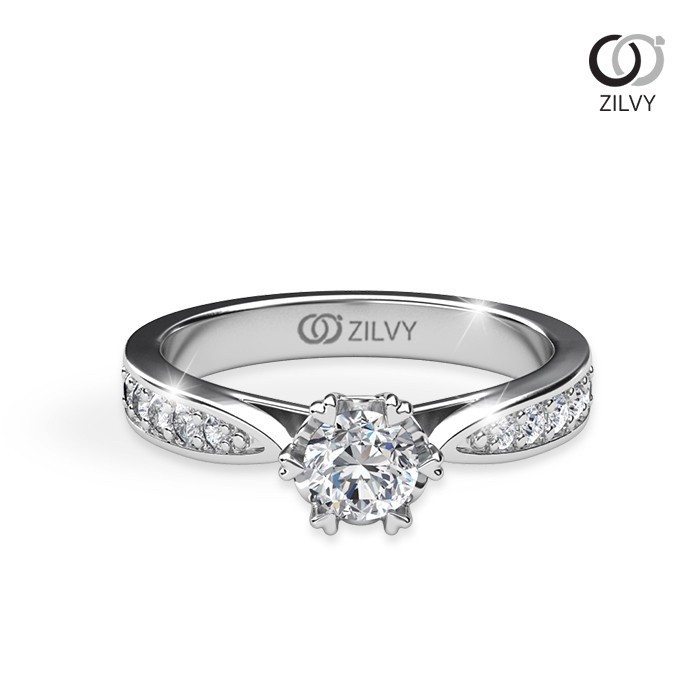 Zilvy - แหวนหญิงเพชรน้ำร้อย 0.40 กะรัต (GR492)